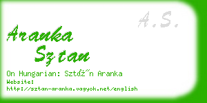 aranka sztan business card